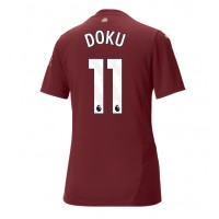 Fotballdrakt Dame Manchester City Jeremy Doku #11 Tredjedrakt 2024-25 Kortermet